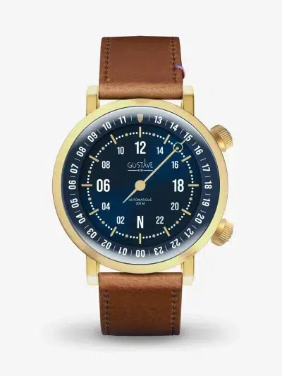 Montre 24h mono aiguille Automatique homme - Gustave & cie - Montres - Jules bleu – Image 3