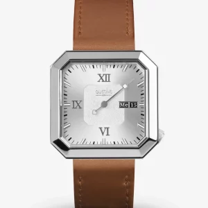 montre 12h argent et blanc gustave & cie