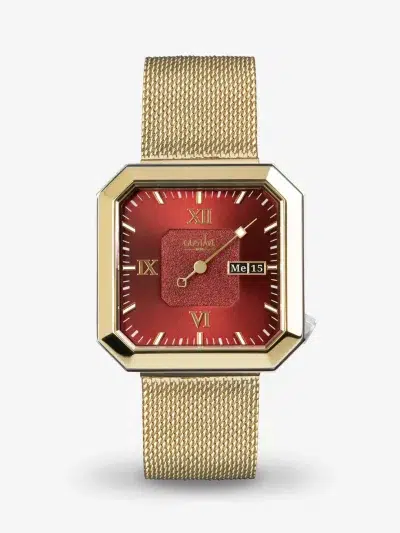Montre mono aiguille femme - Gustave & cie - Montres - Marie or/grenat – Image 2