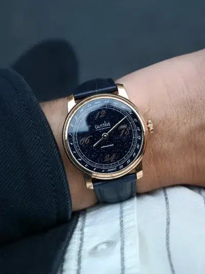 Montre 24h mono aiguille Automatique homme - Gustave & cie - Montres - Paul or/grenat – Image 3