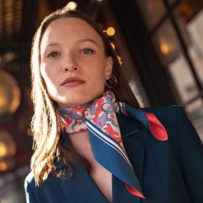 Foulard carré Made in France double-face - Foulards - Jane&Co - Ninon-Anna – Image 4