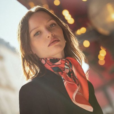 Foulard carré Made in France double-face - Foulards - Jane&Co - Ninon-Anna – Image 3