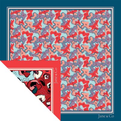 Foulard carré Made in France double-face - Foulards - Jane&Co - Ninon-Anna