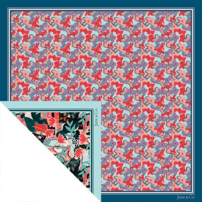 Foulard carré Made in France double-face - Foulards - Jane&Co - Anna-Norah