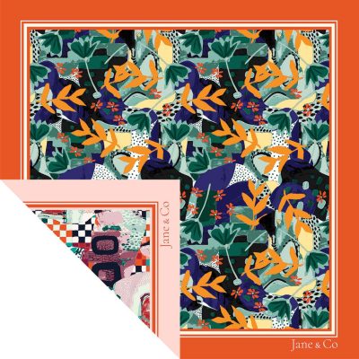 Foulard carré Made in France double-face - Foulards - Jane&Co - Clémentine-Line