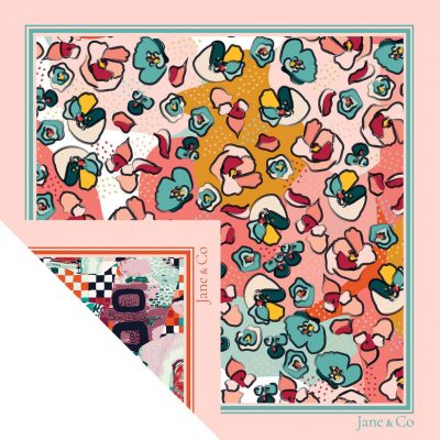 Foulard carré Made in France double-face - Foulards - Jane&Co - Line-Eloïse – Image 2
