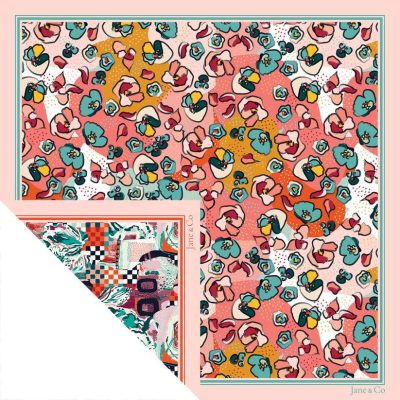 Foulard carré Made in France double-face - Foulards - Jane&Co - Eloise-Line