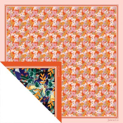 Foulard carré Made in France double-face - Foulards - Jane&Co - Marie-Clémentine – Image 2