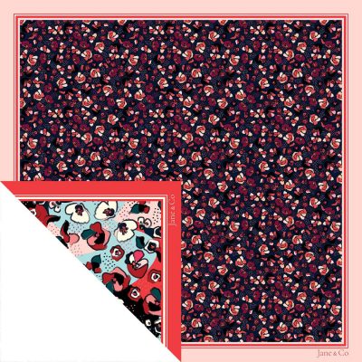 Foulard carré Made in France double-face - Foulards - Jane&Co - Ninon-Garance – Image 3