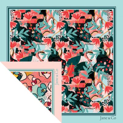 Foulard carré Made in France double-face - Foulards - Jane&Co - Norah-Eloise – Image 2