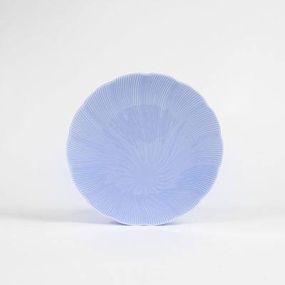 Assiette en porcelaine moderne plate - Ogre la Fabrique - Vaisselle - TAHITI Bleu (25cm)