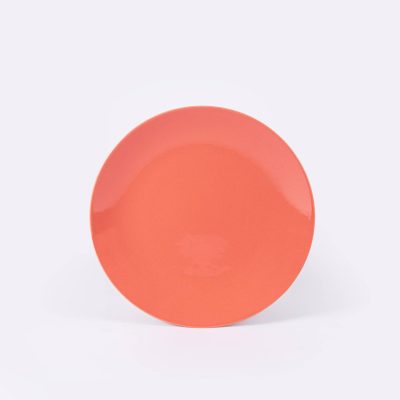 Assiette en porcelaine moderne plate ronde - Ogre la Fabrique - Vaisselle - 25cm terracotta