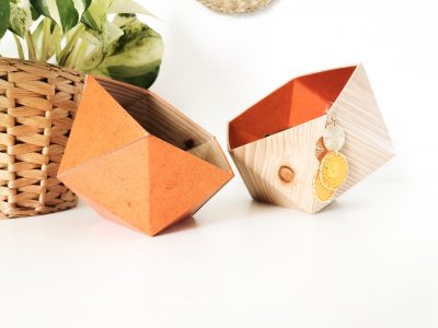 Vide poche origami argile & pin - Leewalia - Objets de décoration