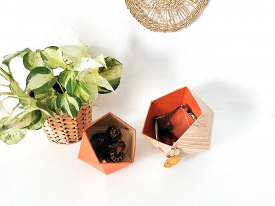 Vide poche origami argile & pin - Leewalia - Objets de décoration – Image 2