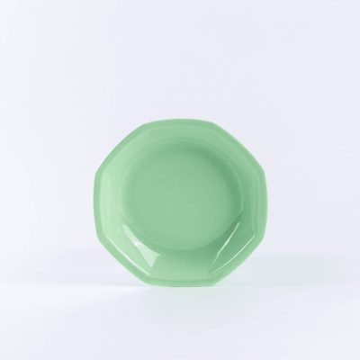 Assiette en porcelaine moderne creuse octogonale - Ogre la Fabrique - Vaisselle - verte