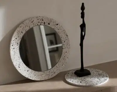 Miroir Rond en coquillage recyclé - Malakio - Miroir – Image 3