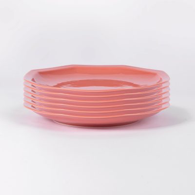 Assiette en porcelaine moderne à dessert octogonale - Ogre la Fabrique - Vaisselle - terracotta – Image 2