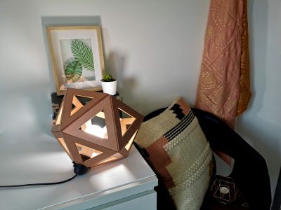 grande lampe origami cuivre - Leewalia - Luminaires