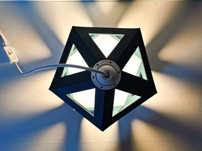 grande lampe origami bleu - Leewalia - Luminaires – Image 2