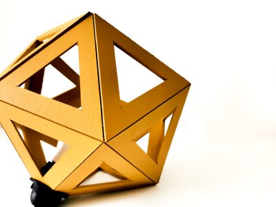 grande lampe origami jaune - Leewalia - Luminaires – Image 2