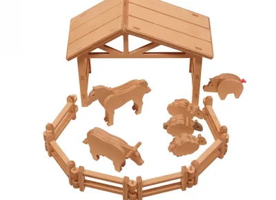 Jeux de construction Montessori en bois - Jeux et jouets - La ferme d'Obrac - Manufacture en Famille – Image 3