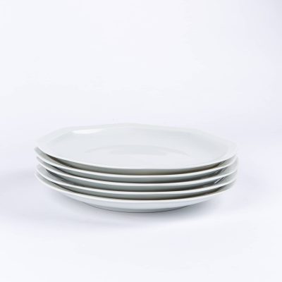 Assiette en porcelaine moderne plate octogonale - Ogre la Fabrique - Vaisselle - 25cm blanche – Image 3