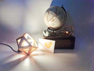 petite lampe origami cuivre - Leewalia - Luminaires – Image 3