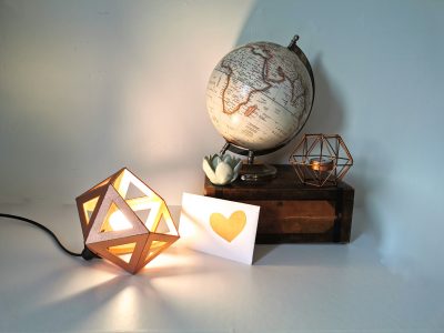 petite lampe origami cuivre - Leewalia - Luminaires – Image 2