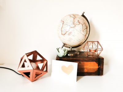 petite lampe origami cuivre - Leewalia - Luminaires
