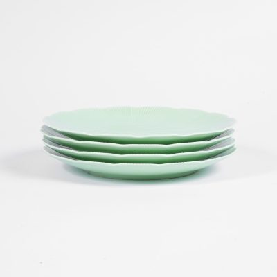 Assiette en porcelaine moderne plate - Ogre la Fabrique - Vaisselle - TAHITI verte (25cm) – Image 2