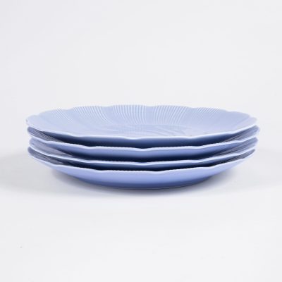 Assiette en porcelaine moderne plate - Ogre la Fabrique - Vaisselle - TAHITI Bleu (25cm) – Image 2