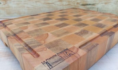Billot de cuisine en bois - La planche française - planches à découper - damier taille L