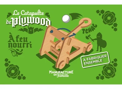 Jeux de construction Montessori en bois - Jeux et jouets - Catapulte de Plywood - Manufacture en Famille