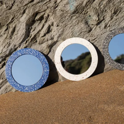 Miroir Rond en coquillage recyclé - Malakio - Miroir – Image 2