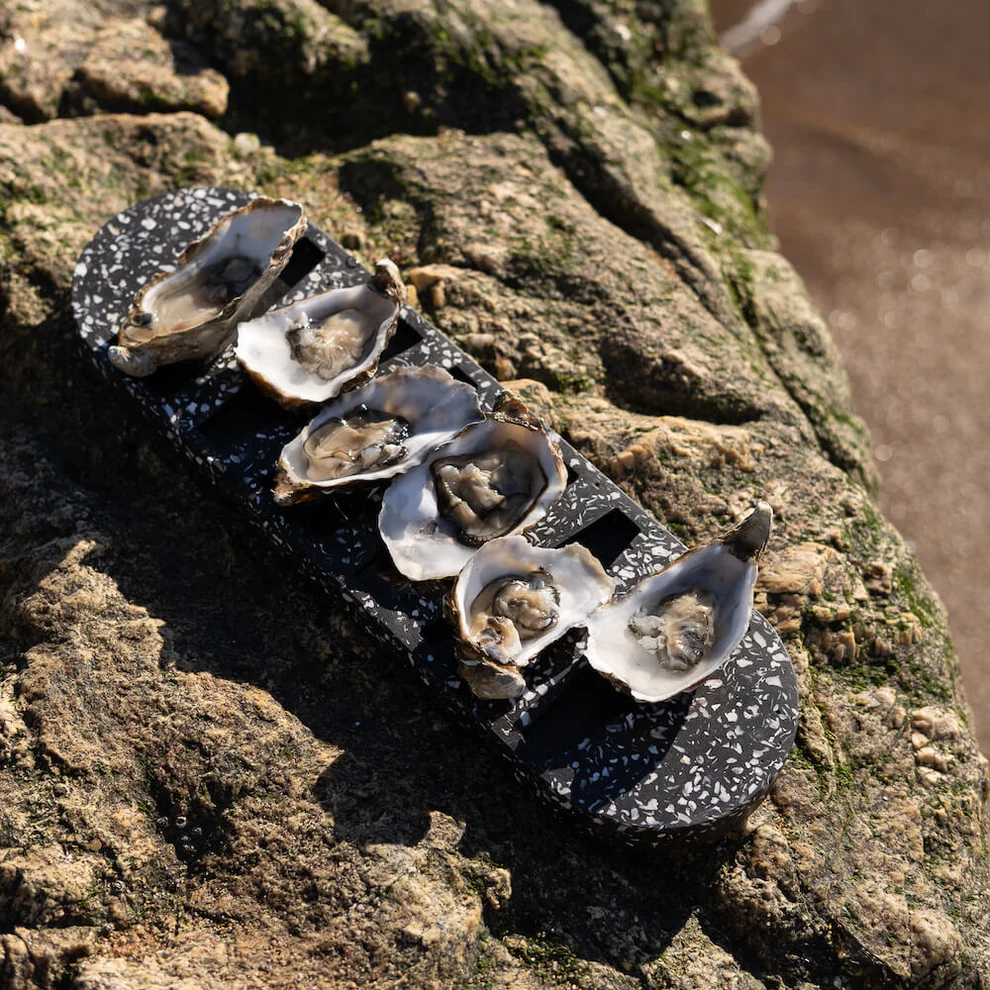 Petit plateau à Huïtres en coquillage recyclé - Malakio - Planches apero – Image 3