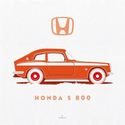 affiche vintage honda