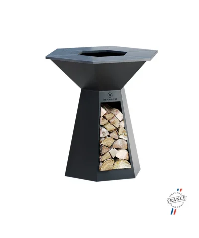 Brasero plancha barbecue noir - Brasero Hexagone - Brasero
