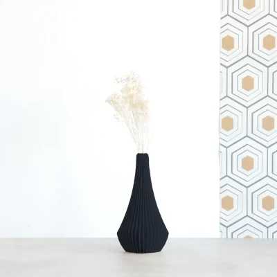 Vase en terre cuite design - MK l'atelier - Objets de décoration - ailettes – Image 3