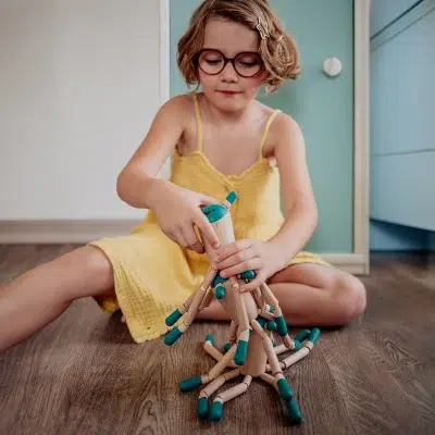 Robot poulpe en bois enfant +3 ans - Atelier de la belle étoile - Jeux & jouets – Image 2