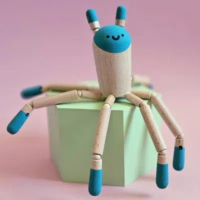 Robot poulpe en bois enfant +3 ans - Atelier de la belle étoile - Jeux & jouets