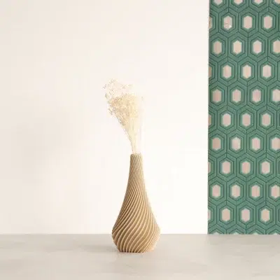 Vase en terre cuite design - MK l'atelier - Objets de décoration - ailettes twist – Image 2