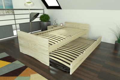 Lit gigogne 90x190 -  - Lit gain de place – Image 2