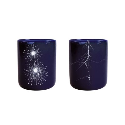 Lot de 2 gobelets en céramique - Faiencerie Georges - vaiselle - Bleu nuit