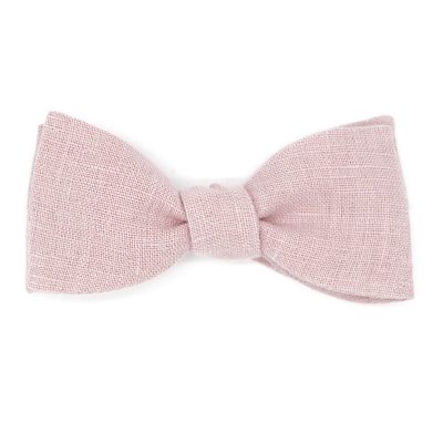 noeud papillon rose en lin