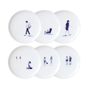 coffret 6 assiettes faiencerie georges