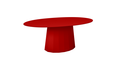 Table basse ovale en acier - Matière Grise - Meuble en métal - Ankara – Image 5