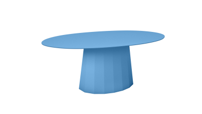 table basse ovale matiere grise