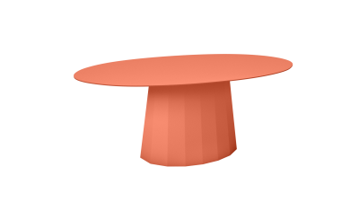 Table basse ovale en acier - Matière Grise - Meuble en métal - Ankara – Image 3