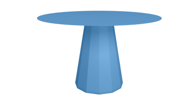 Table ronde 120 en acier - Matière Grise - Meuble en métal - Ankara – Image 3