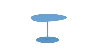 table basse en acier - Matière grise - Meuble en métal - Galet 1 – Image 7